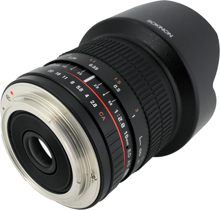 Rokinon 10 mm F2.8 ED AS NCS CS Ultra-Weitwinkelobjektiv Canon EF-S Typ für Canon Digital SLR Kamera