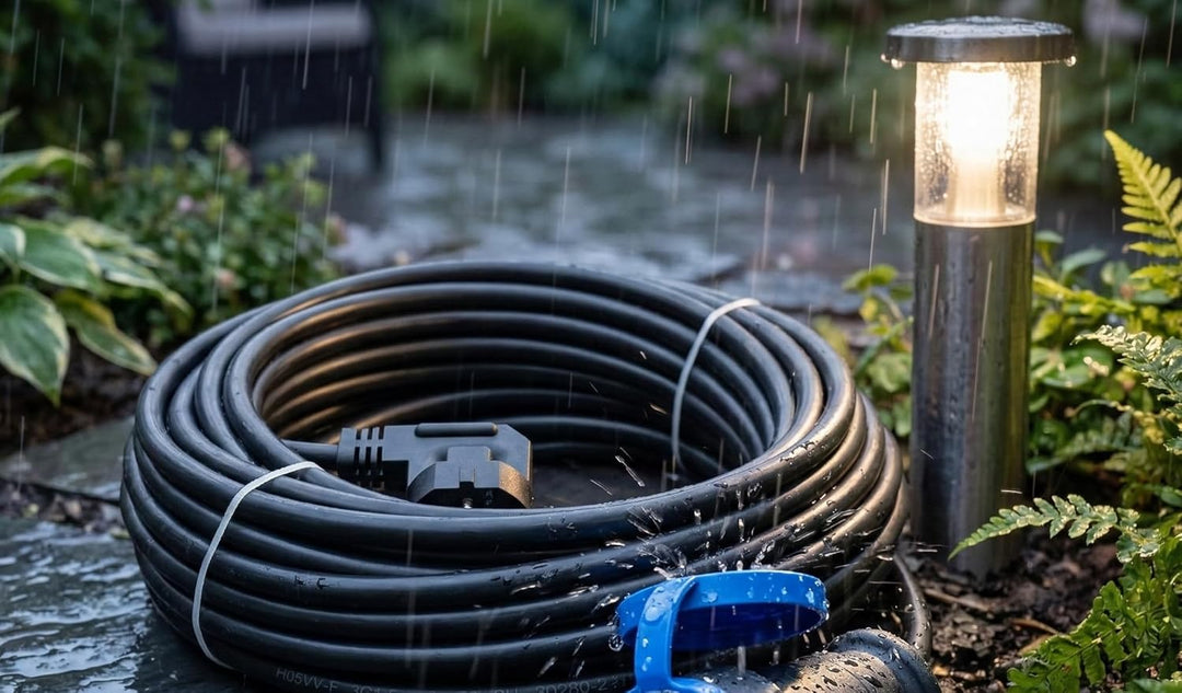 Premium Verlängerungskabel IP44 Aussen – Robustes PVC Stromkabel mit Innovativer Verriegelung & Vers