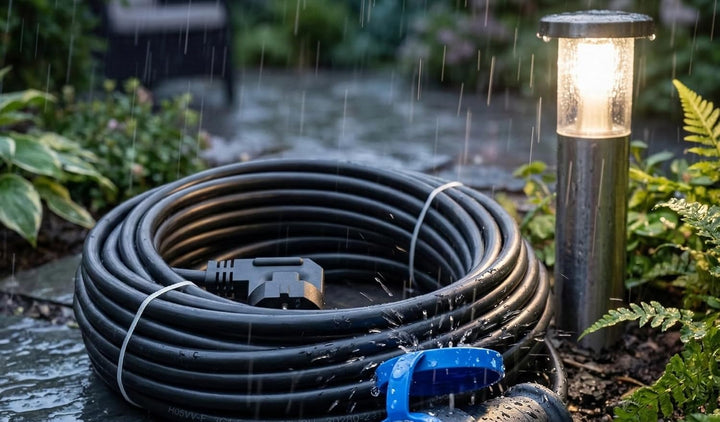 Premium Verlängerungskabel IP44 Aussen – Robustes PVC Stromkabel mit Innovativer Verriegelung & Vers