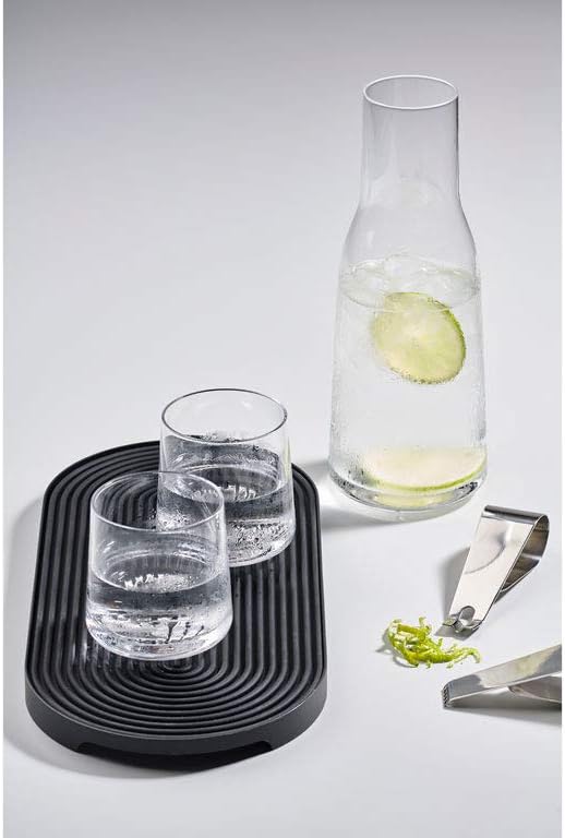 Zone Denmark Rocks Barmatte, rutschfeste Matte für Cocktails, Durchm. 15,5 cm, Warmes Grau