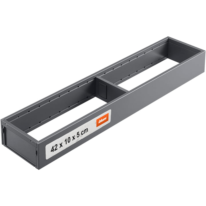 BLUM AMBIA-LINE Schubkastenrahmen schmal, NL450mm, Stahl oriongrau matt