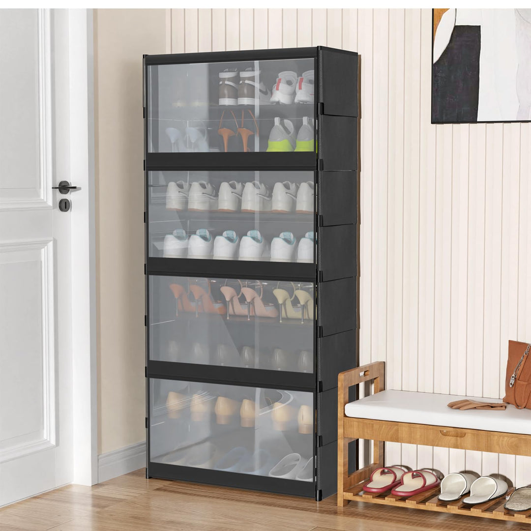 HUOLE Schuhschrank, für 20 Paar Schuhe, Aufbewahrung für Schuhe, Möbel, Eingangsbereich, für Eingäng