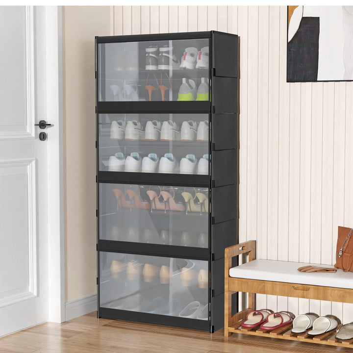 HUOLE Schuhschrank, für 20 Paar Schuhe, Aufbewahrung für Schuhe, Möbel, Eingangsbereich, für Eingäng
