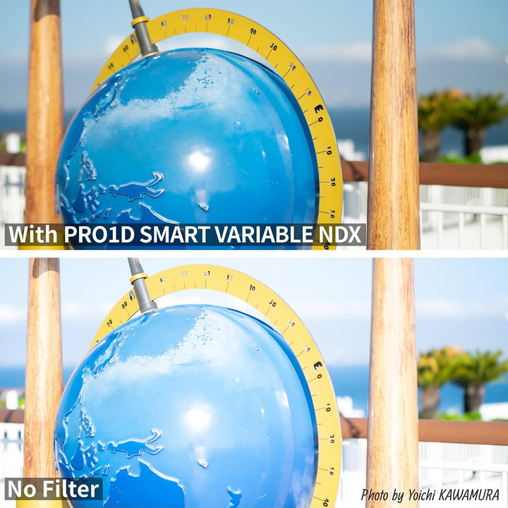 Kenko Variabler Graufilter PRO1D SMART Variable NDX ND3-450 77mm, für Videoaufnahmen, Einstellung de