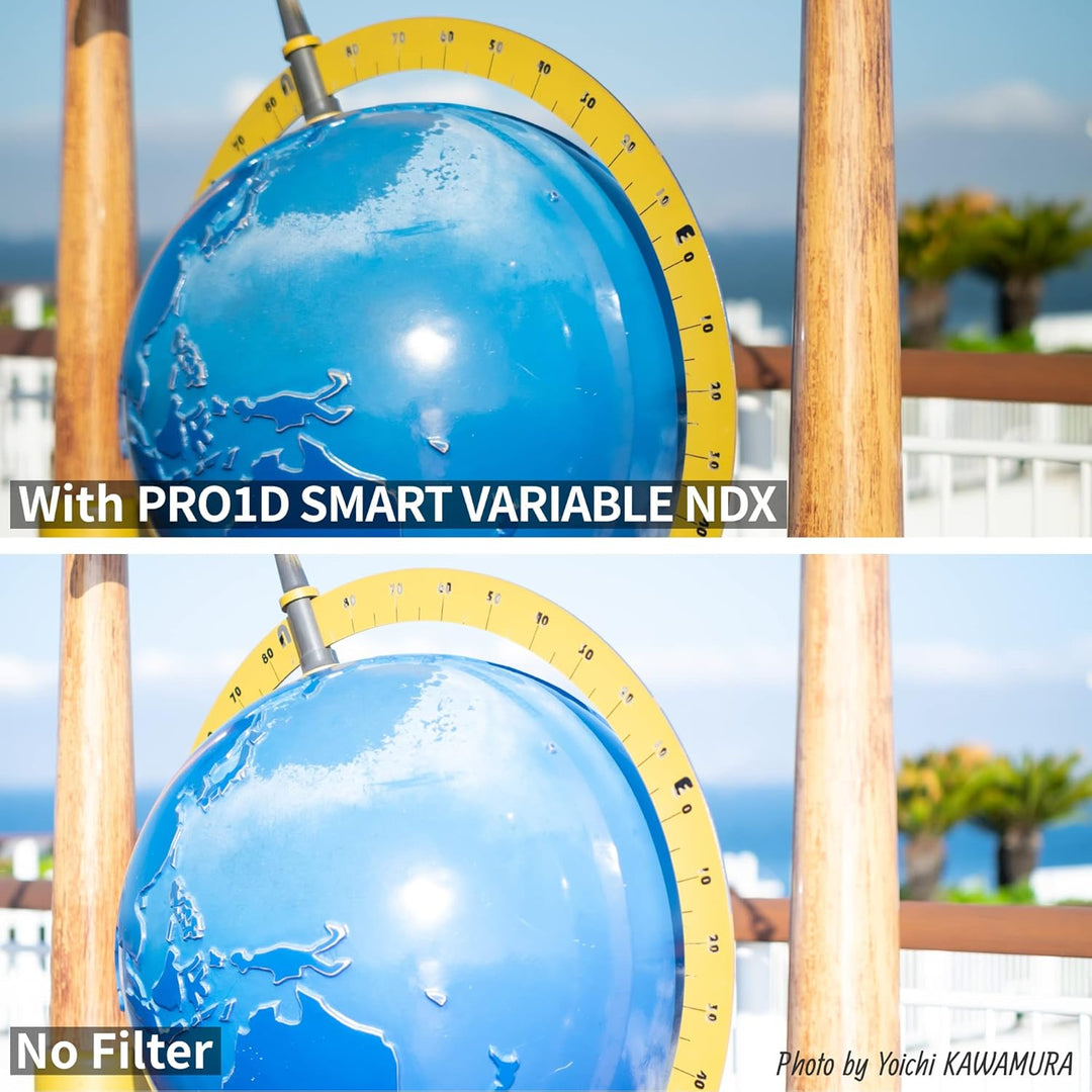Kenko Variabler Graufilter PRO1D SMART Variable NDX ND3-450 72mm, für Videoaufnahmen, Einstellung de