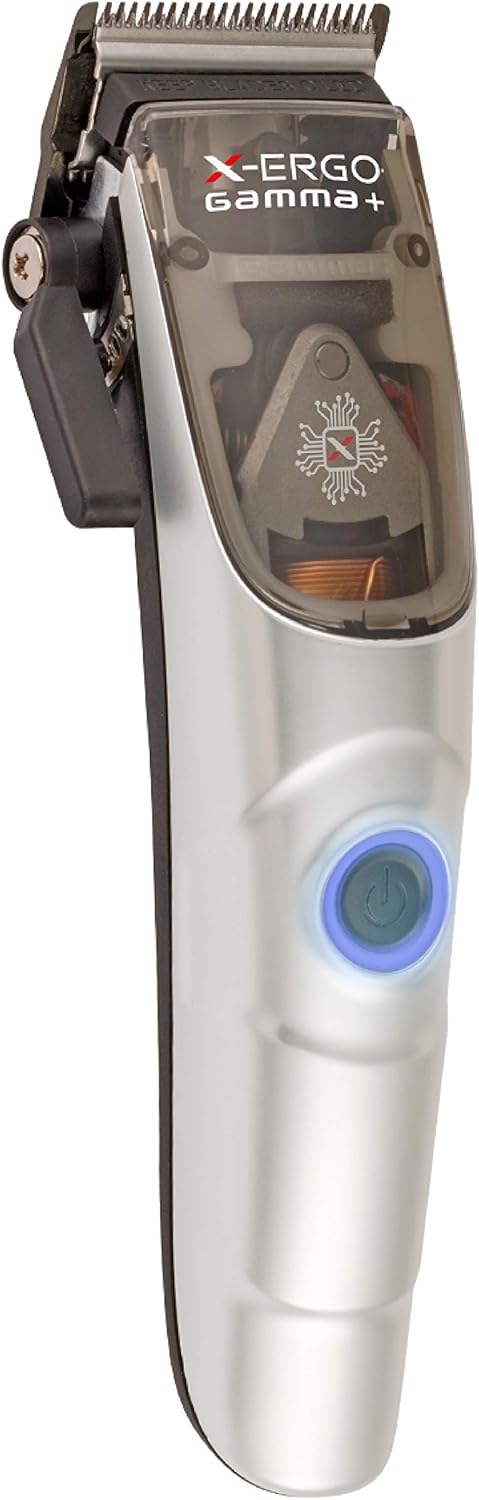 GAMMAPIU' GAMMAPIú X-ERGO Elektrorasierer für Herren, Clipper Profi, Klinge Taper 45 mm, DLC Black D