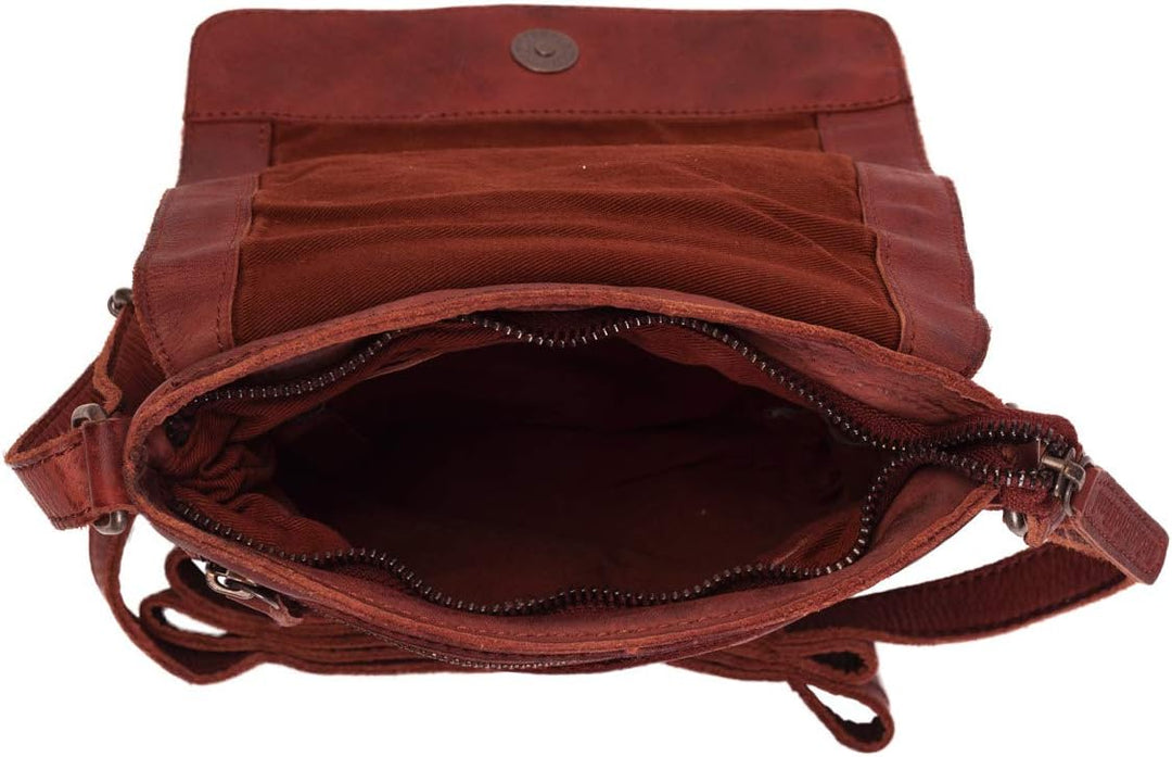 The Chesterfield Brand Leder Umhängetasche Rot Clermont