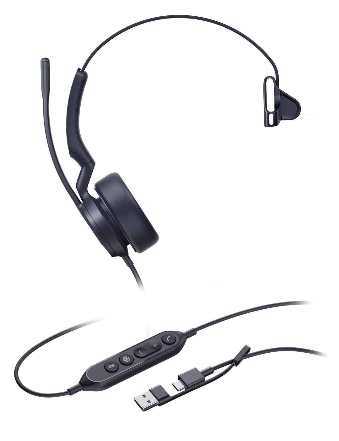 Yealink Headset UH44 Mono Teams USB-C/A, UH44 Mono Teams