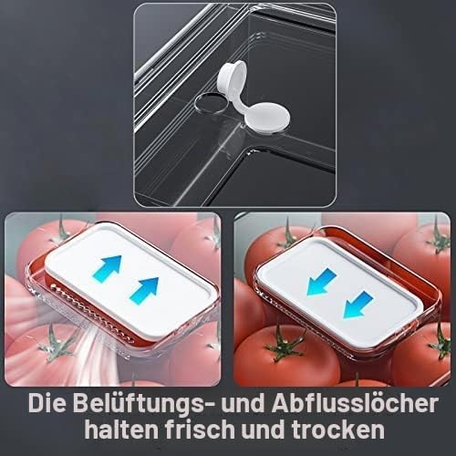 YekouMax Speisekammer-Organisation und Aufbewahrungsbehälter, Kühlschrank-Organizer, stapelbare Aufb
