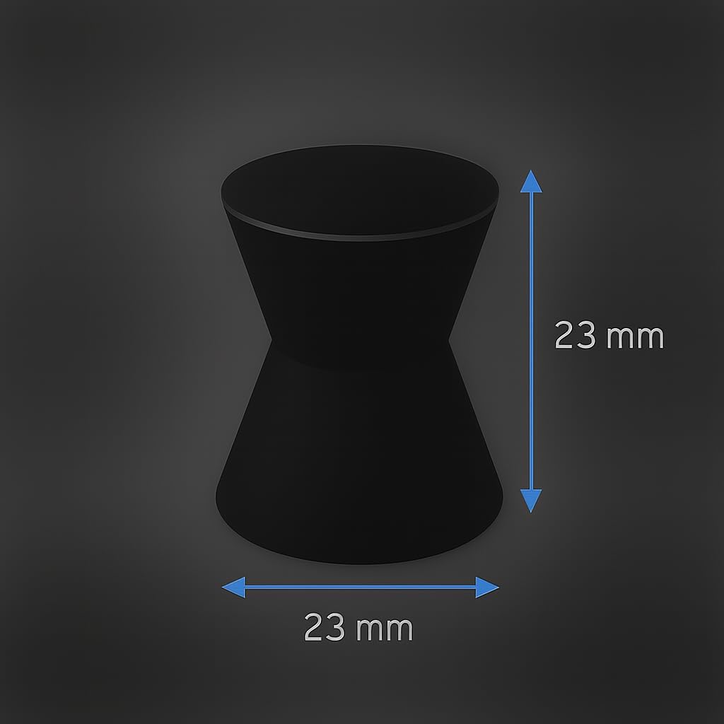 Akustikpaneele Haken ohne Bohren 5-er Set Rund (Schwarz Matt)