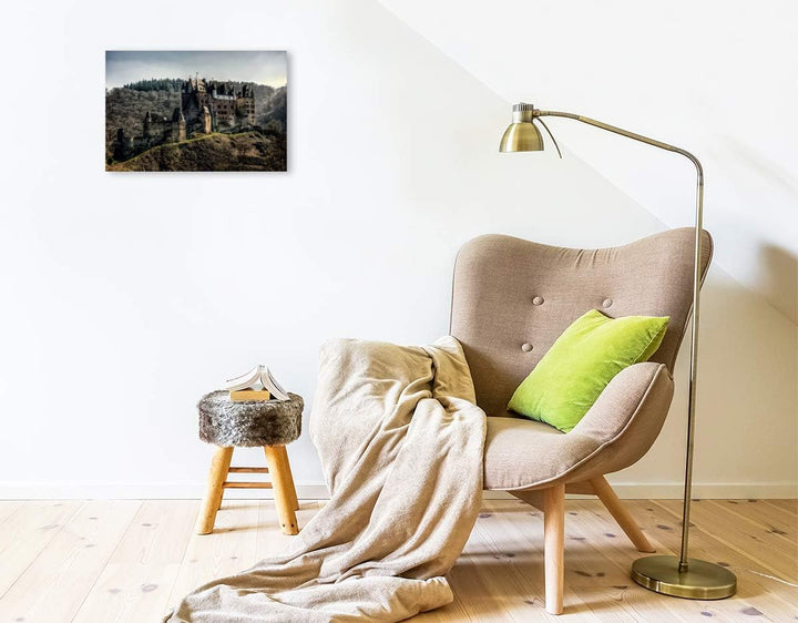 Premium Textil-Leinwand 45 x 30 cm Quer-Format Burg Eltz | Wandbild, HD-Bild auf Keilrahmen, Fertigb