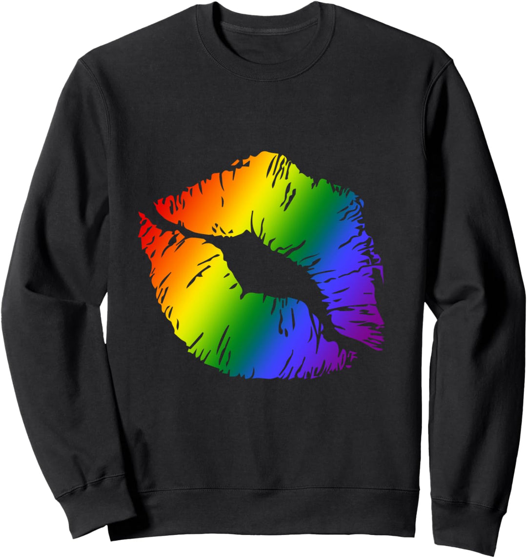 Kussmund Liebesstolz Regenbogenfarbe CSD Pride Parade LGBT Sweatshirt