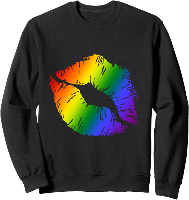 Kussmund Liebesstolz Regenbogenfarbe CSD Pride Parade LGBT Sweatshirt
