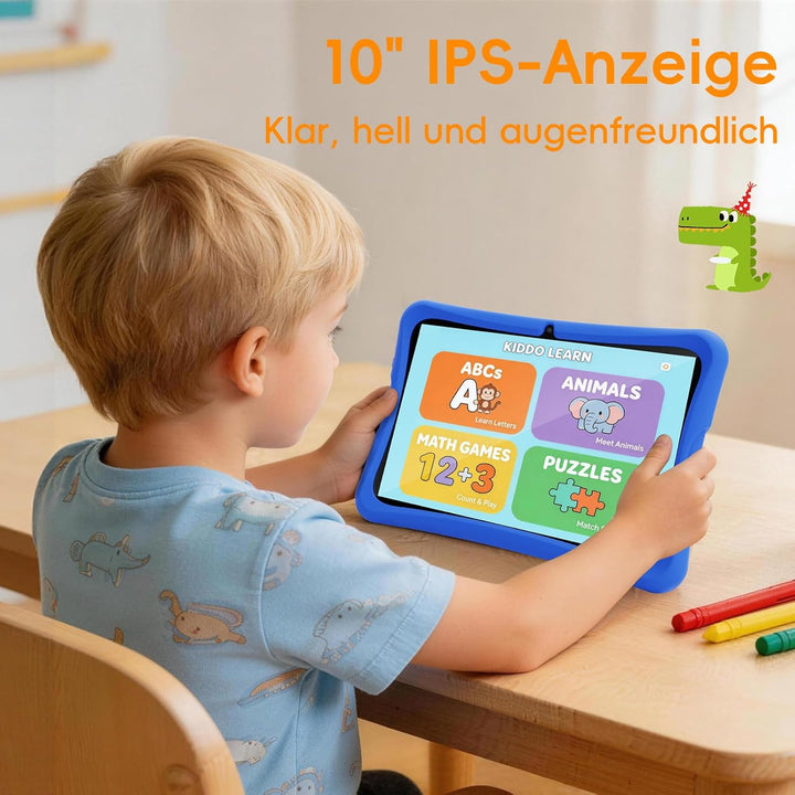 DigiLand 10,1-Zoll-Kinder-Tablet, Android 15-Tablets mit Schutzhülle, RAM 6GB + ROM 32GB, 1280 * 800