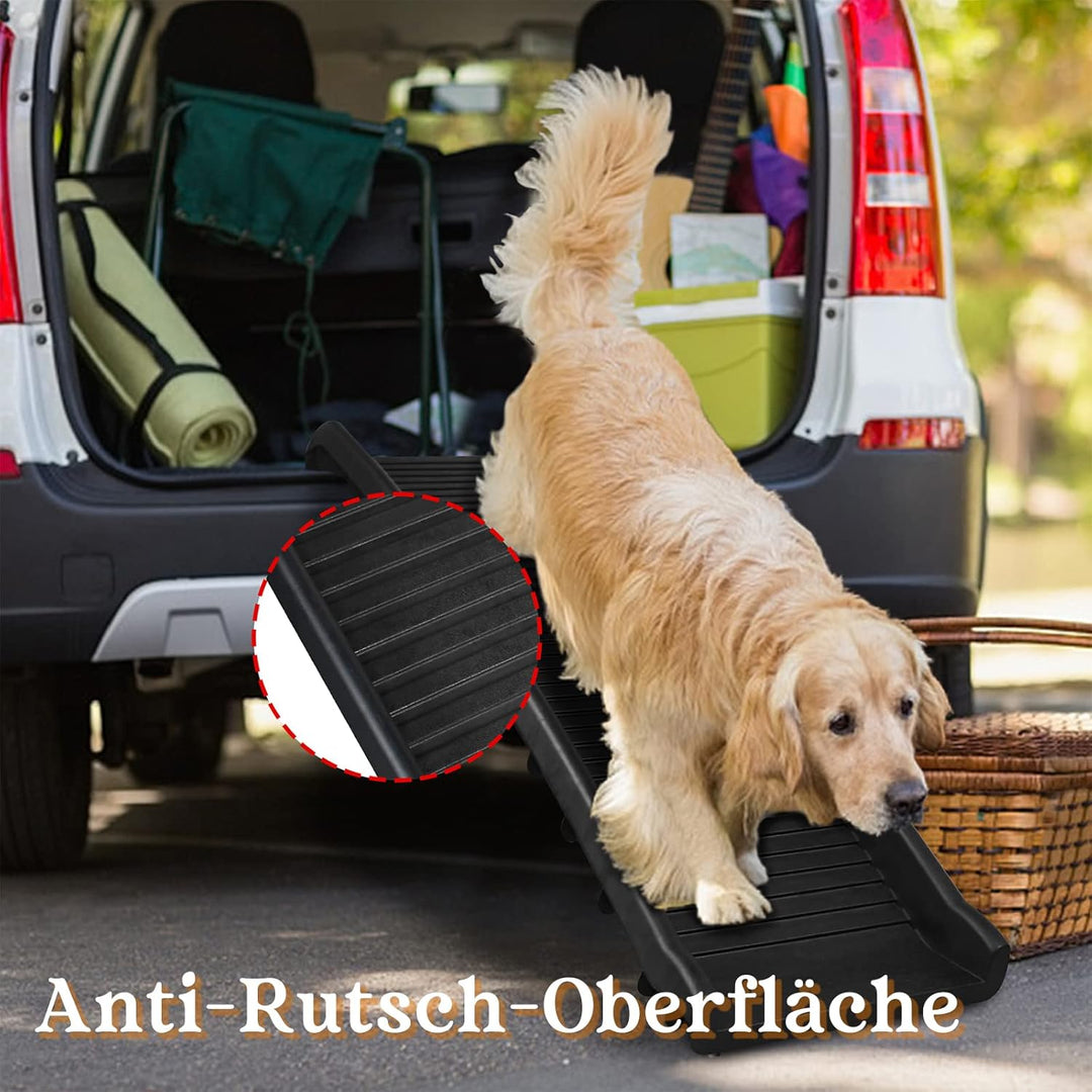 FIVMEN Hunderampe Auto Klappbar Hundetreppe Anti-Rutsch bis 90 kg 156x40cm Rampe Hund für SUV Grosse