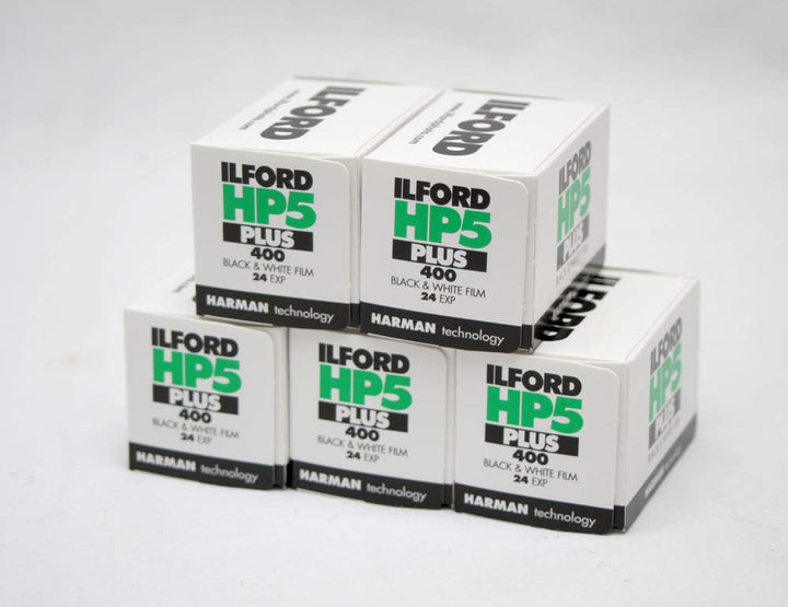 Ilford HP5 + Schwarz-Weiss-Film, 24 exp, Multipack 5