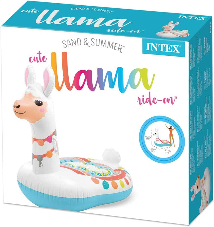 Intex Cute Llama Ride-ON 57564np Bunt ca. 135 x 94 cm Einheitsgrösse Mehrfarbig, Einheitsgrösse Mehr