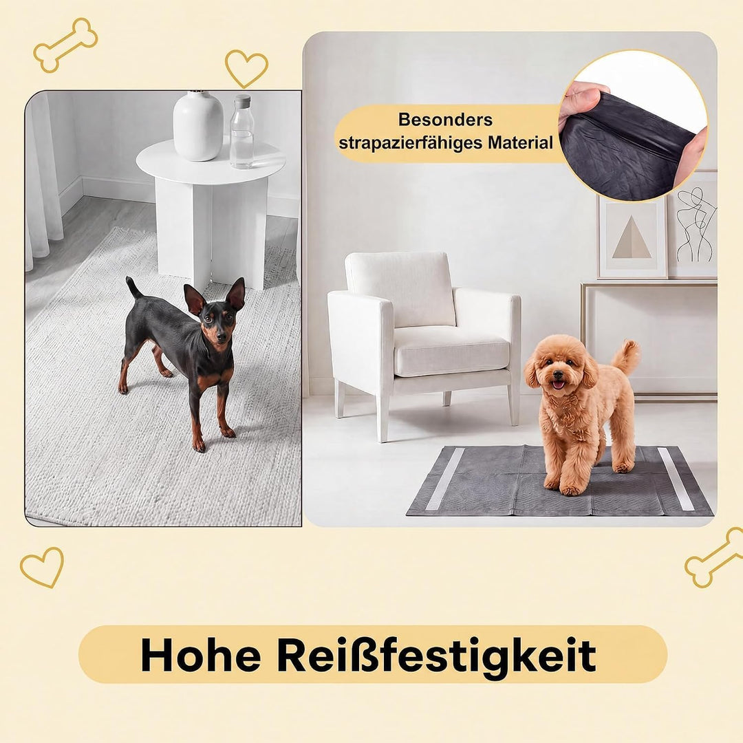 Wwelpenunterlagen, PIPI Matten für Hunde | 6-lagige PIPI Pads Puppy Unterlagen mit Aktivkohle Traini