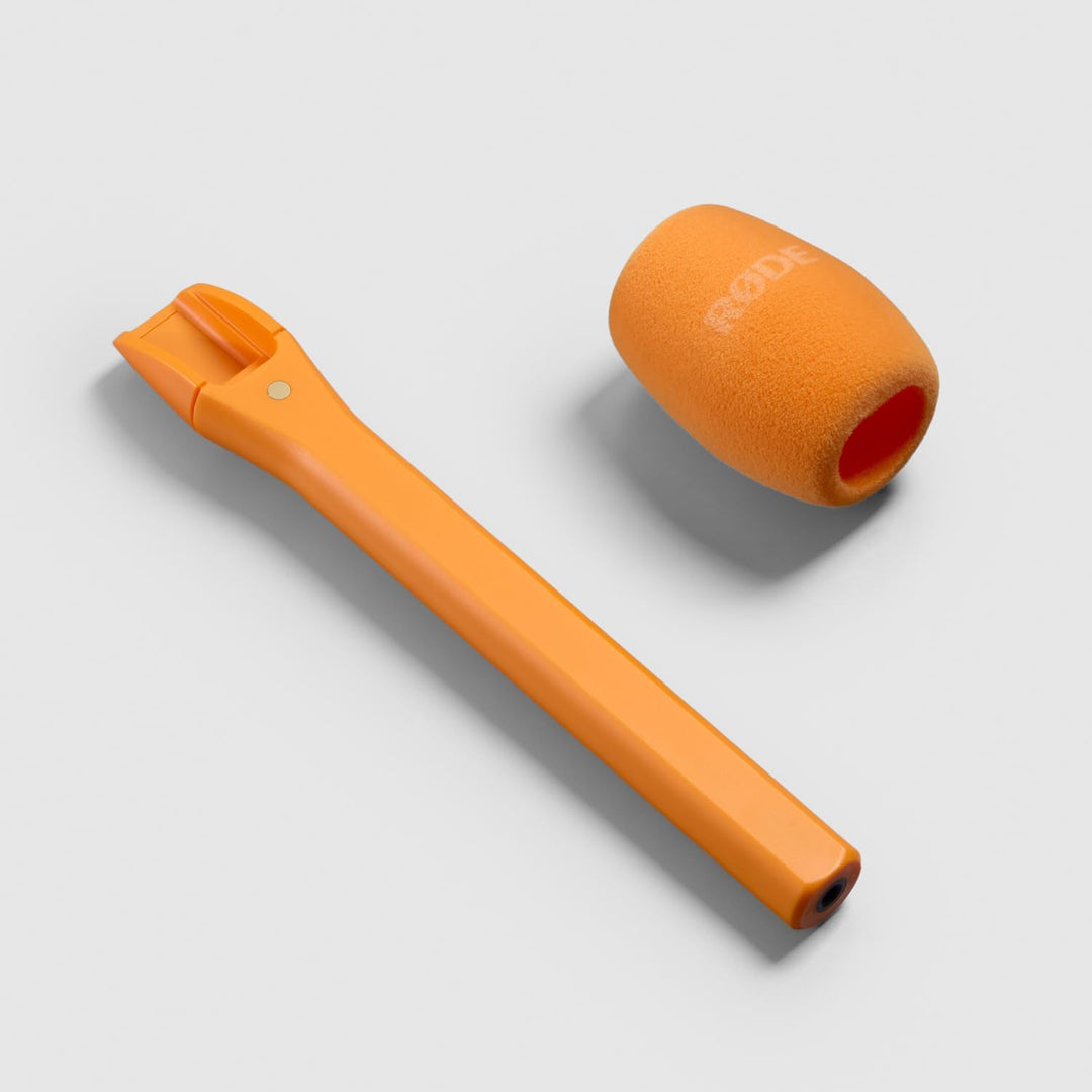 Rode Interview Micro Handadapter für Wireless Micro Mikrofon-System Orange mit keepdrum Mikrofasertu