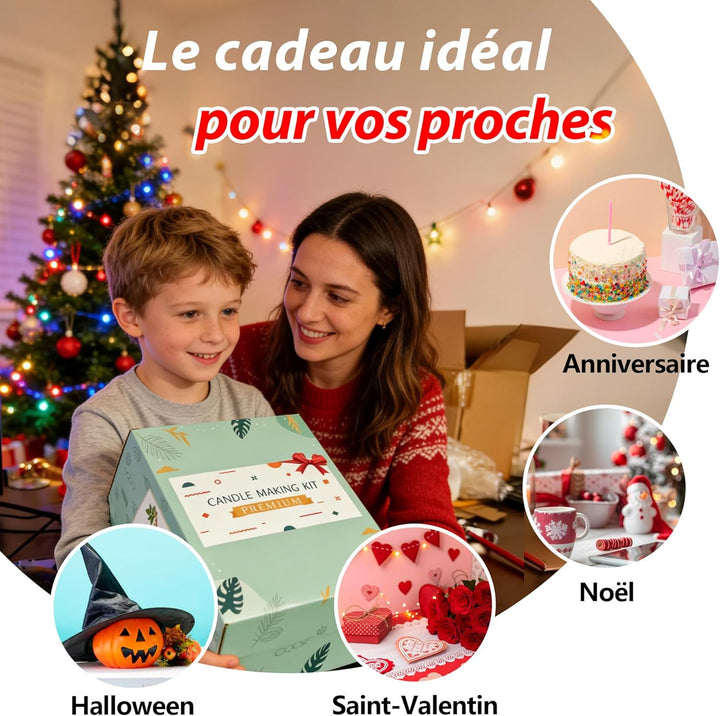 Julwshiper Kerzen Selber Machen Set für Erwachsene, DIY Kerzenherstellung Kit, Duftkerze Geschenke S