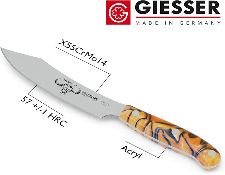 Giesser seit 1776 - Made in Germany - Spickmesser 10 cm Spicy Orange, PremiumCut Office No 1, Office