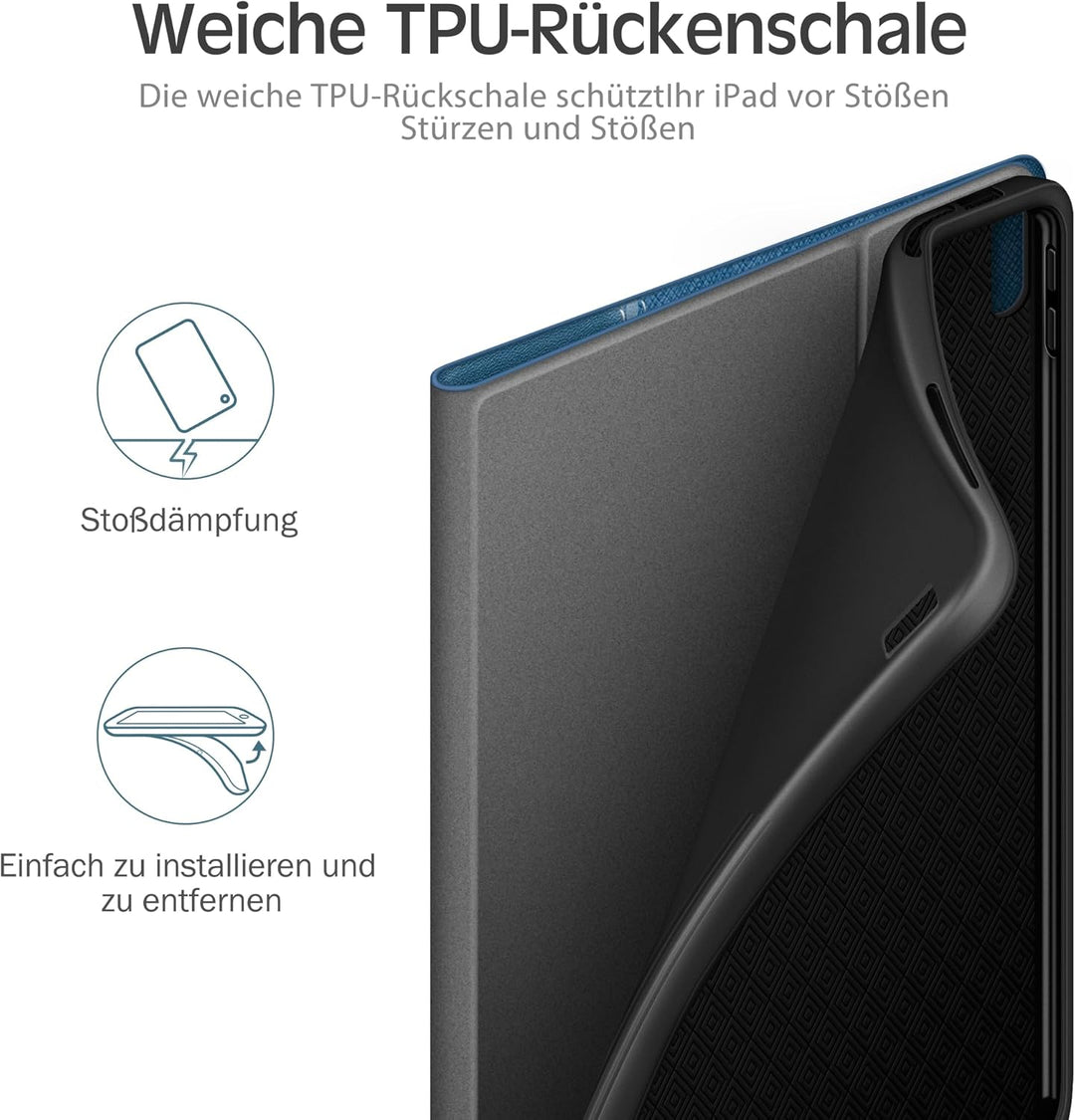 KingBlanc für iPad A16 Hülle 11. Generation 11 Zoll 2025, iPad 10. Generation 10,9 Zoll 2022 mit Pen