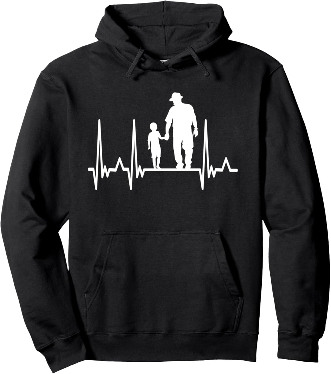 Opa Enkel Herzschlag Grossvater Enkelsohn Grosseltern Geburt Pullover Hoodie