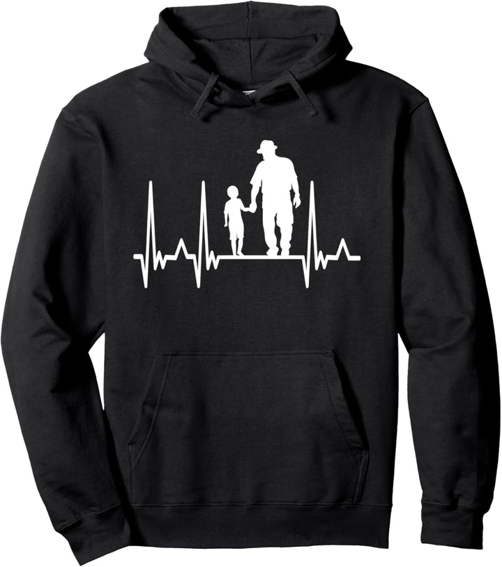 Opa Enkel Herzschlag Grossvater Enkelsohn Grosseltern Geburt Pullover Hoodie