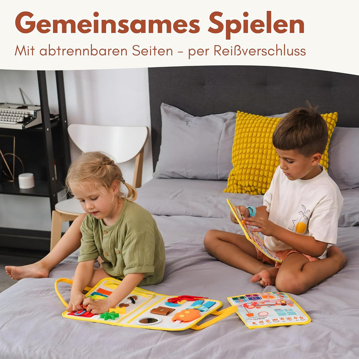 Lion’s Collection Montessori Busy Board Deutsch ab 3 Jahre – Busy Book & Activity Board für Kinder –