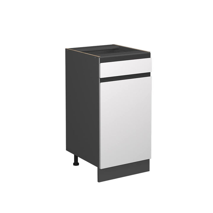Vicco Küchenunterschrank R-Line, Weiss/Anthrazit, 40 cm J-Shape, ohne Arbeitsplatte Weiss Schubunter
