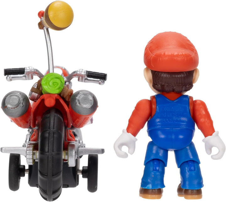 „Super Mario Galaxy“-Film: Mario mit Motorrad – 2,5" / 6,35 cm grosse Actionfigur, offiziell lizenzi