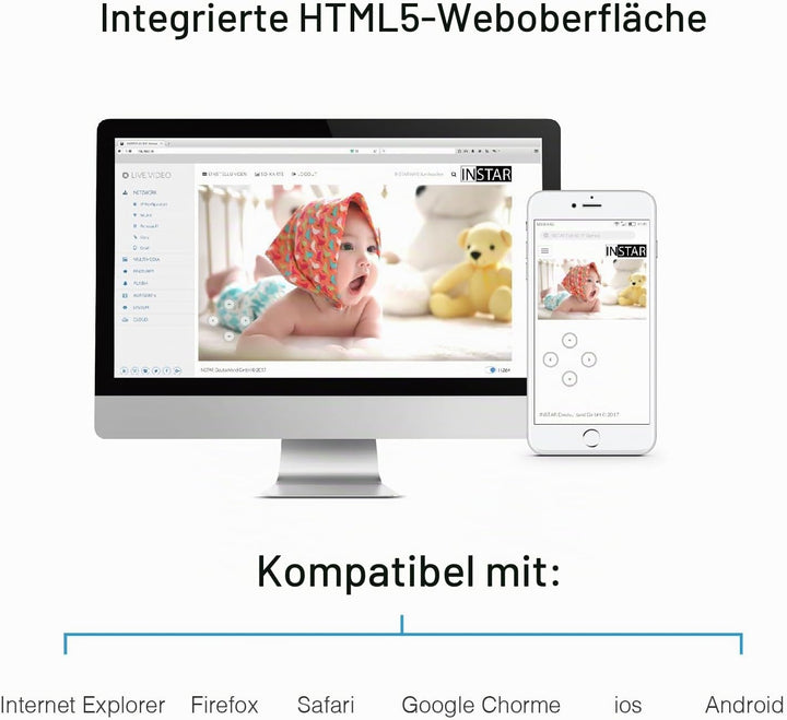 INSTAR IN-8401 2K+ Weiss - LAN/WLAN Überwachungskamera mit KI (AI) - IP Kamera - WPA3-2,4 und 5Ghz W