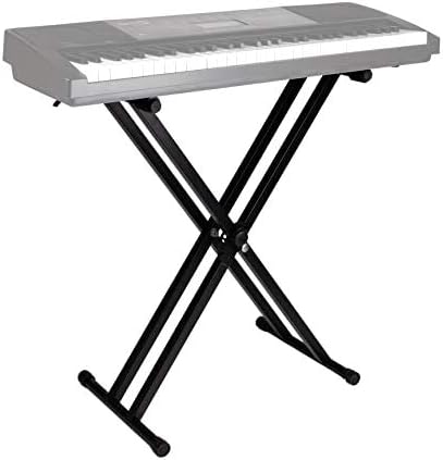 Rockjam Double Bracked Einstellbarer Tastaturständer mit Verriegelungsbändern Double Bracked