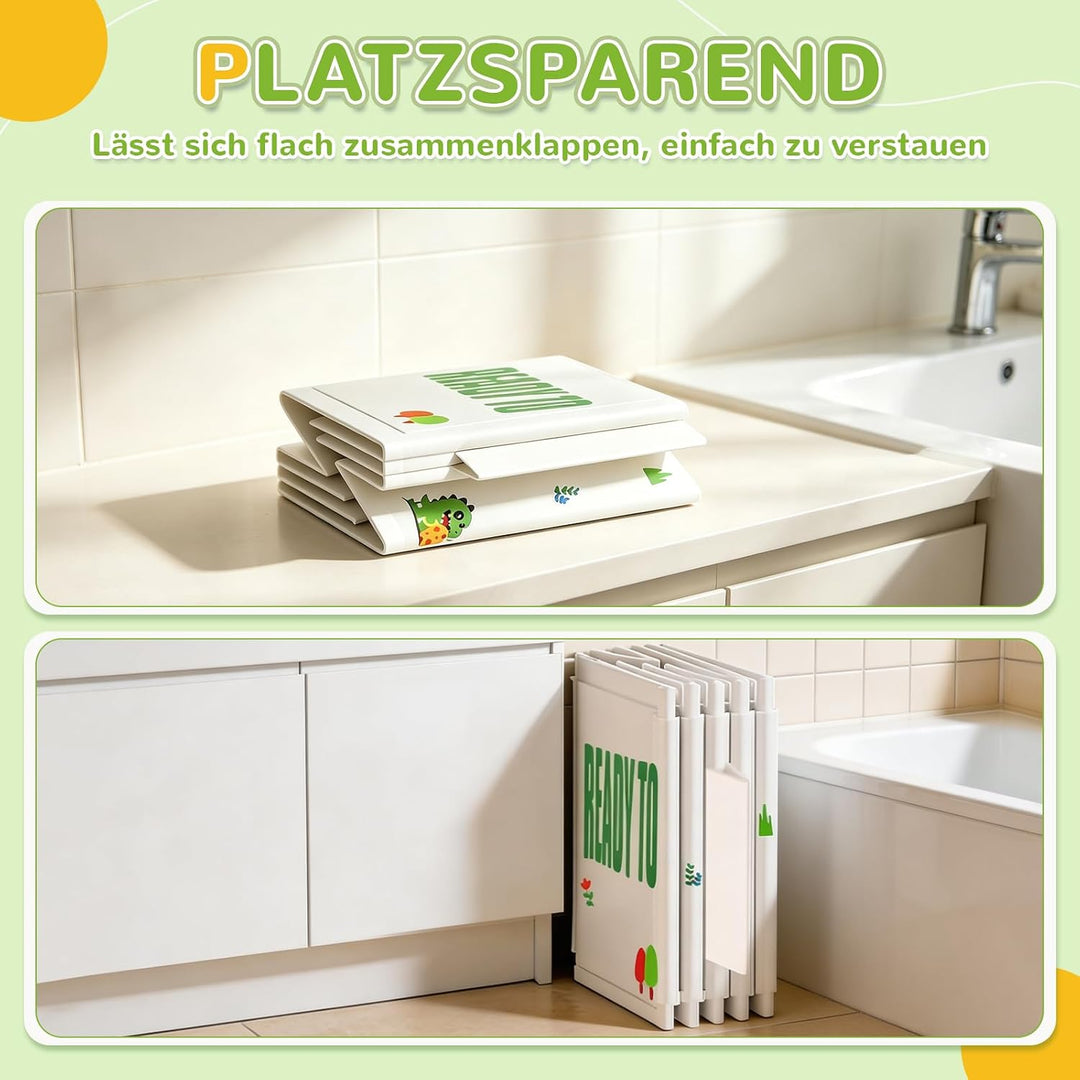 Faltbare Badewanne für Kinder &amp; Babys von 0–6 Jahren Platzsparend und Leicht, Kinderplanschbecken fü
