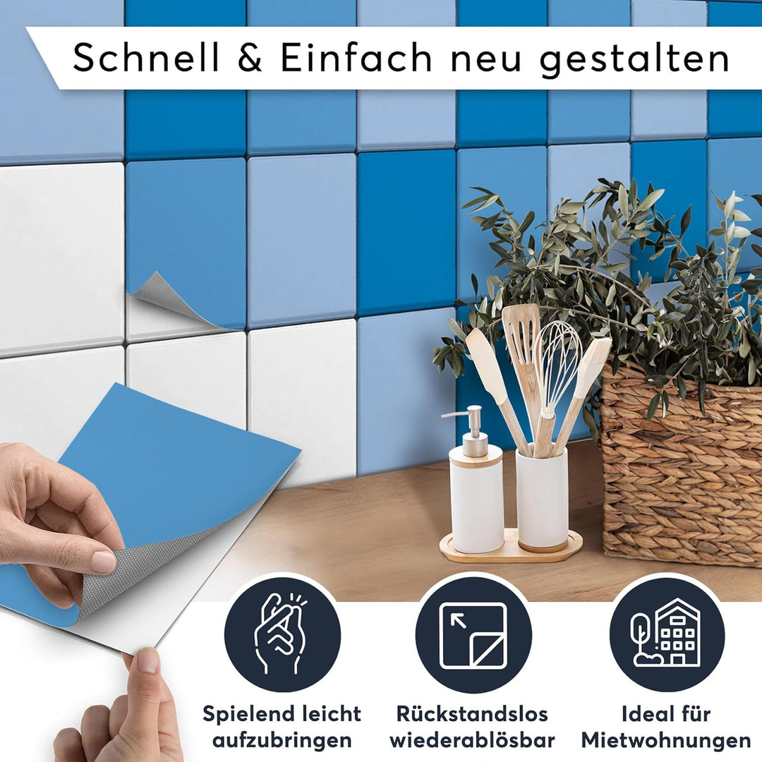 CREATISTO Klebefliesen Stickerfliesen Fliesenfolie - Selbstklebende Fliesen Folie I Klebefliesen Dek