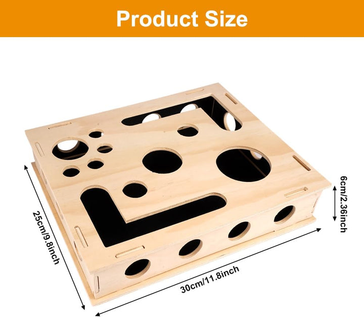 BeschäFtigungsbox Krallenfeile Katze, 30 * 25cm Katzenkratzpuzzle Anreicherungsbox, Interaktive Nage