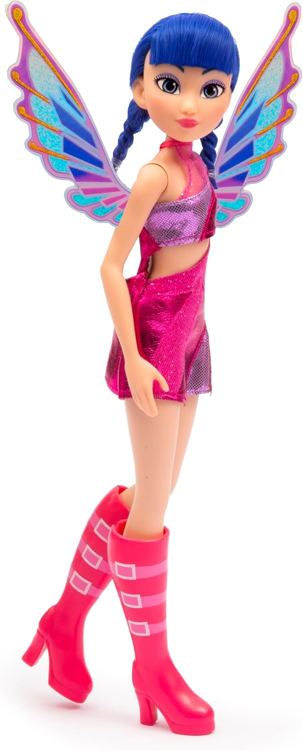 Winx Fairy Doll – Musa with Glitter Wings & Articulated Joints – Removable Fairy Accessories – Music