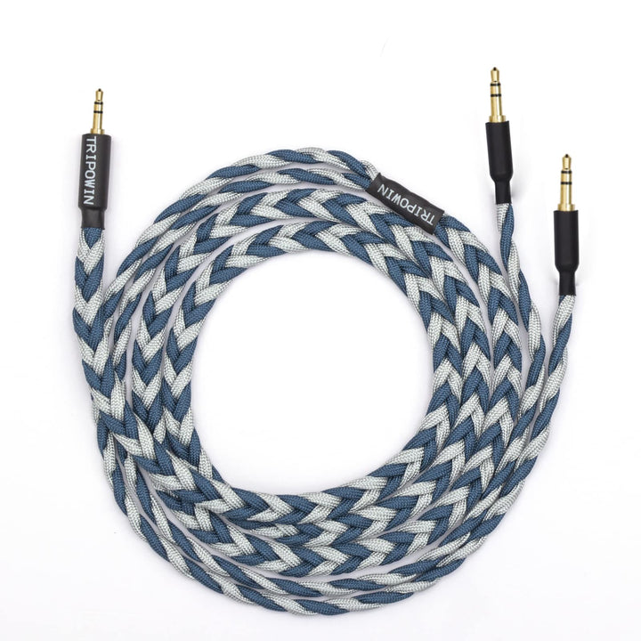 LINSOUL Tripowin GranVia Upgraded OFC hohe Reinheit Kopfhörer Audio Ersatzkabel, Dual 3.5mm Stecker