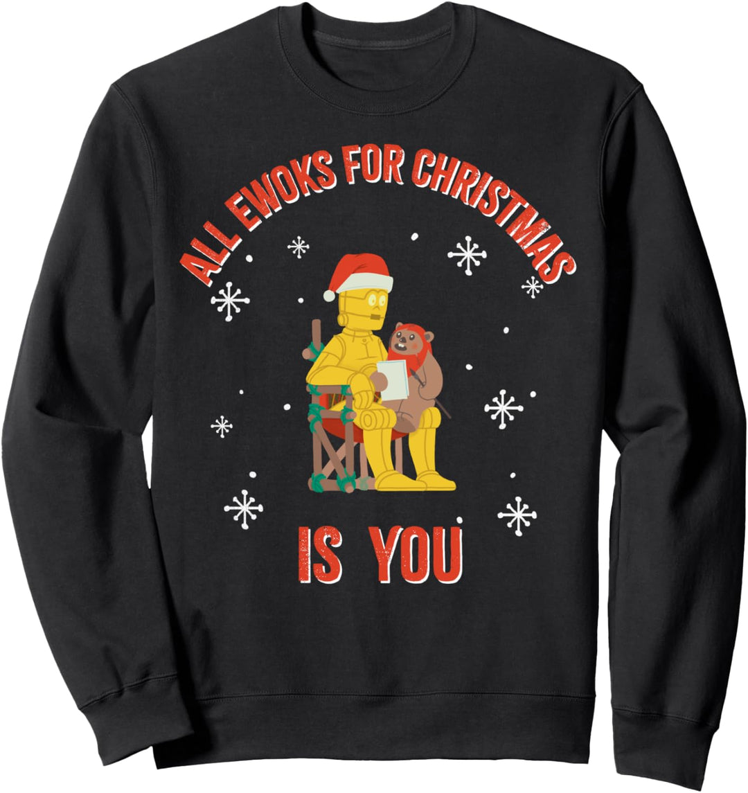 Star Wars Christmas C-3PO All Ewoks For Christmas Is You Sweatshirt