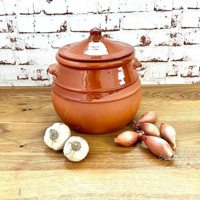 Tontopf mit Deckel 3,5 Liter - Stewpot Eintopf - Schmortopf Antike - Tongeschirr Mittelalter - Wikin