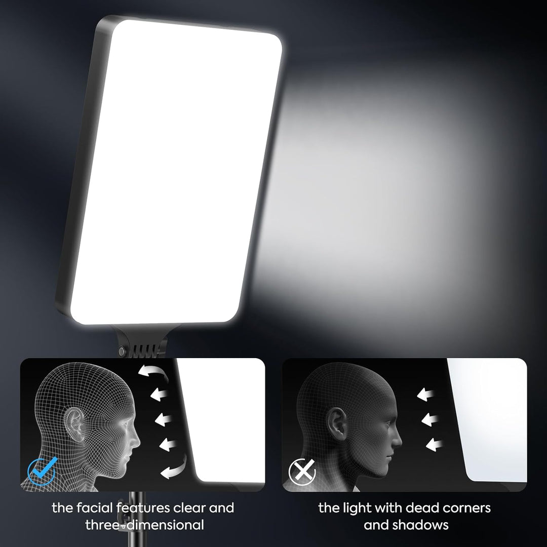 2 Stück 24'' LED VideoLicht Set, 2800-6500K dimmbare Kontinuierliche Fotografie Beleuchtung mit Fern