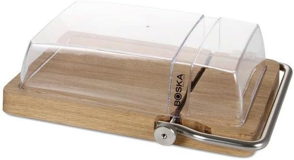 Boska Petit Paris/Käsebrett mit Schneiddraht und Glocke / 30,5 cm/Holz/Kunststoff/Braun