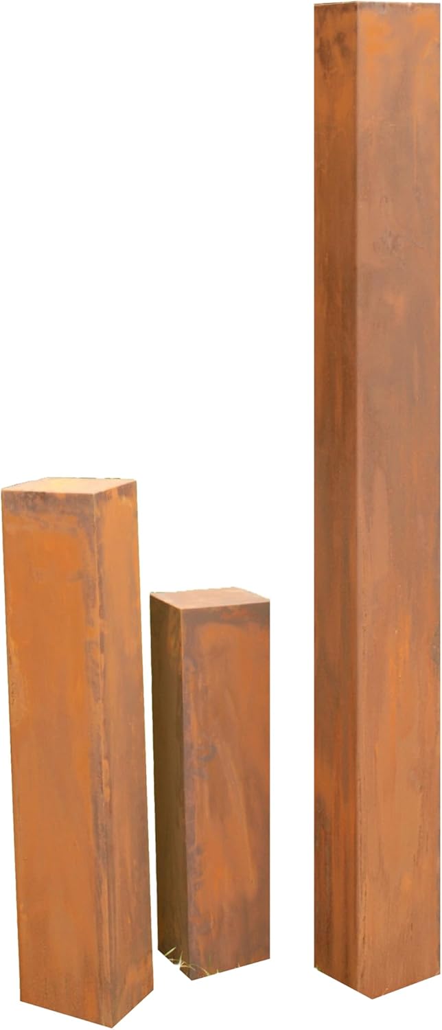 Rostsäulen Gartendeko Rost Familie 150cm, 80cm, 60cm *