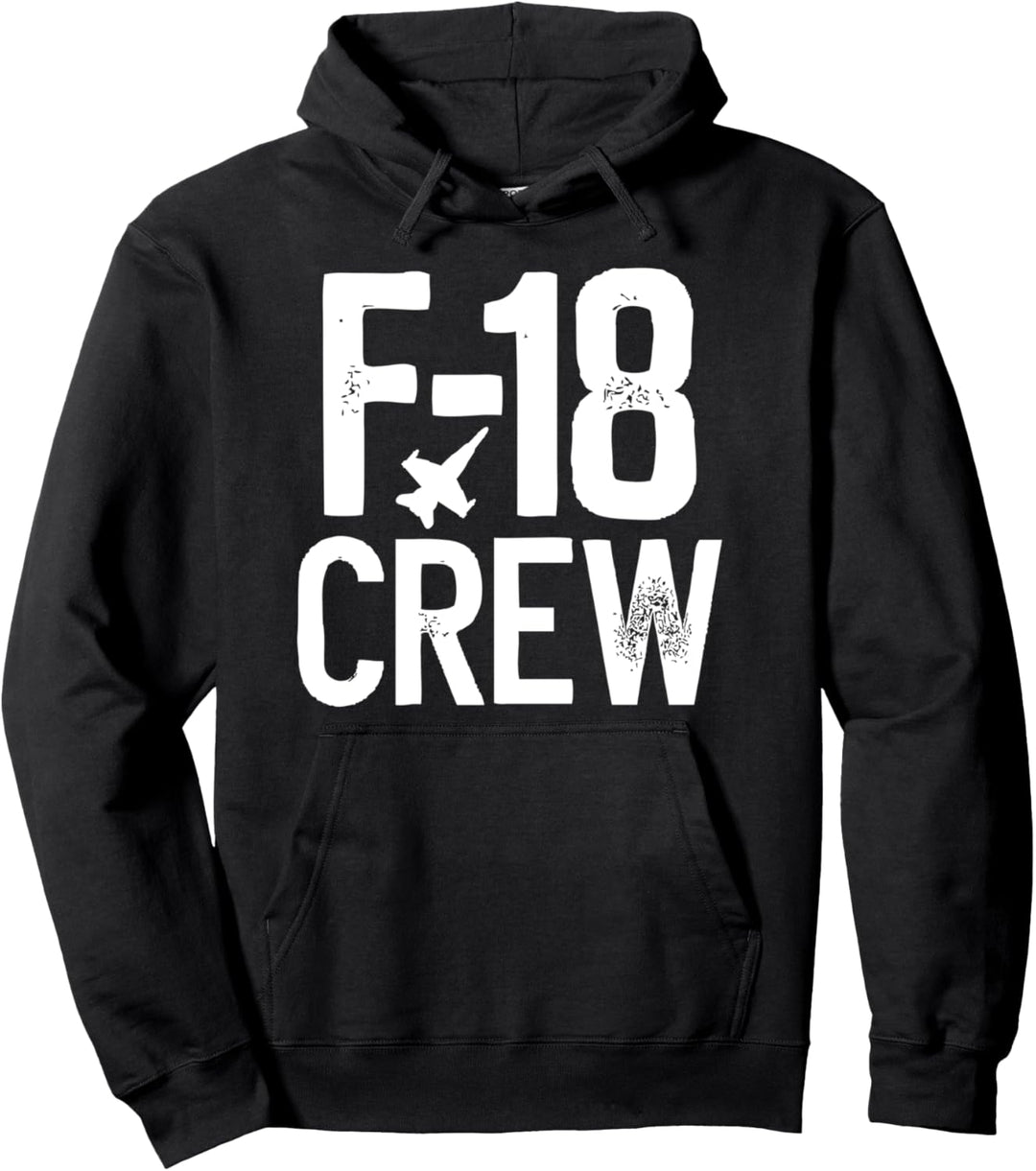 F-18 Hornet Silhouette Jet Fighter Crew und Team Fighter Jet Pullover Hoodie