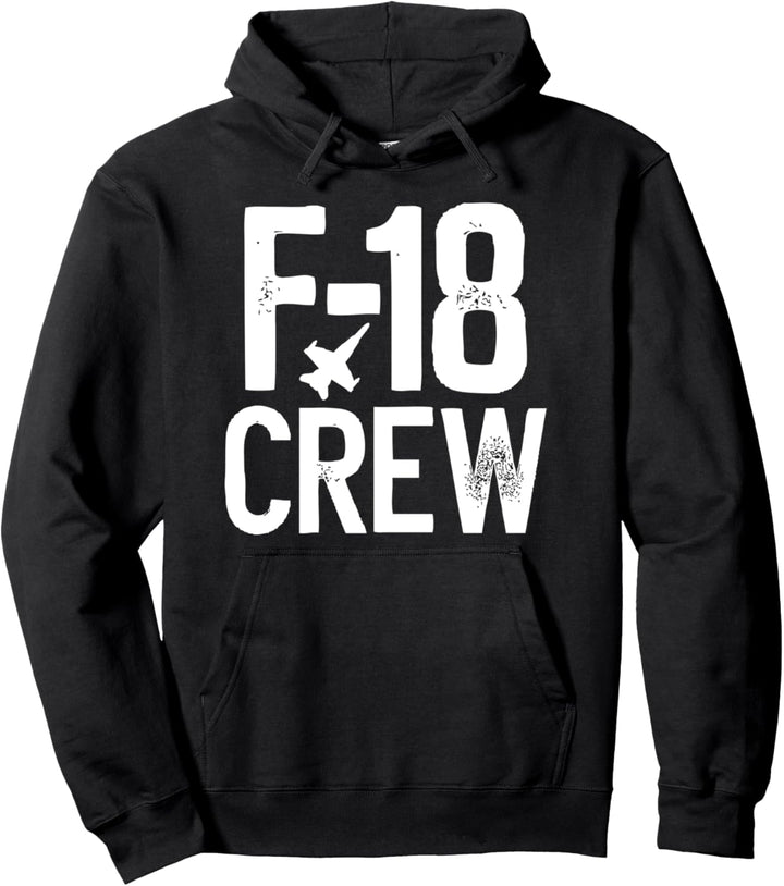 F-18 Hornet Silhouette Jet Fighter Crew und Team Fighter Jet Pullover Hoodie