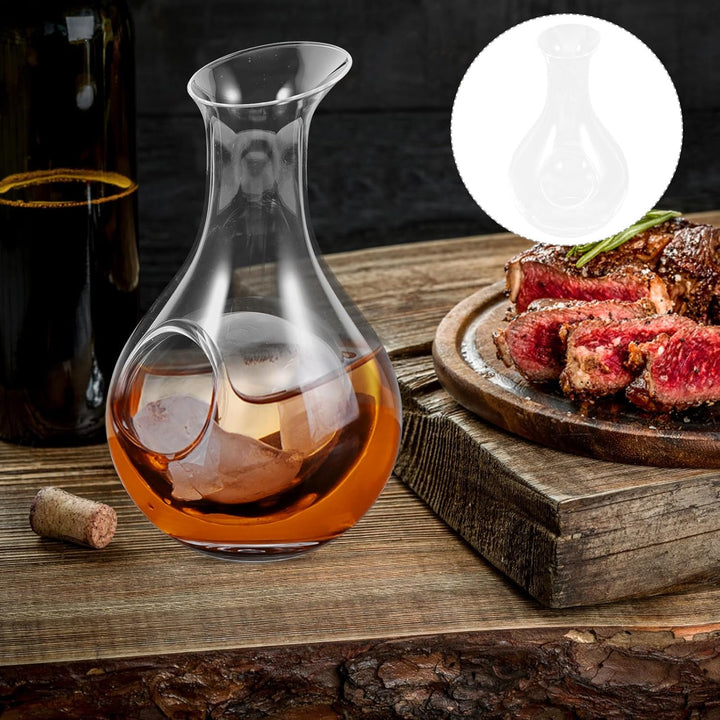 Zerodeko Glaskaraffe mit Eiskammer 385 ml Japanische Eis Sake Karaffe aus Glas für Heimpartys Weinde