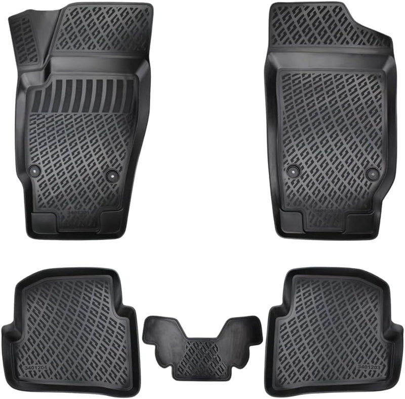 Rizline Passgenau 3D Fussmatten kompatibel mit Seat Ibiza III Typ 6L 2002-2008 Passgenau Fussmatten