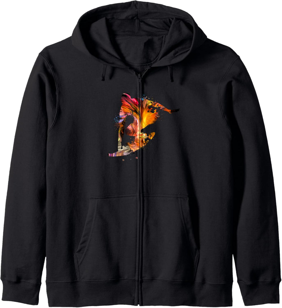 Vintage Surfer Silhouette | Wellenreiten Welle Motiv Surfen Kapuzenjacke