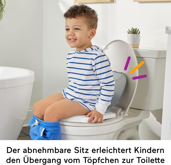 Fisher-Price Meine erste Toilette Töpfchen für Babys, deutsche Version, interaktives Trainingstöpfch