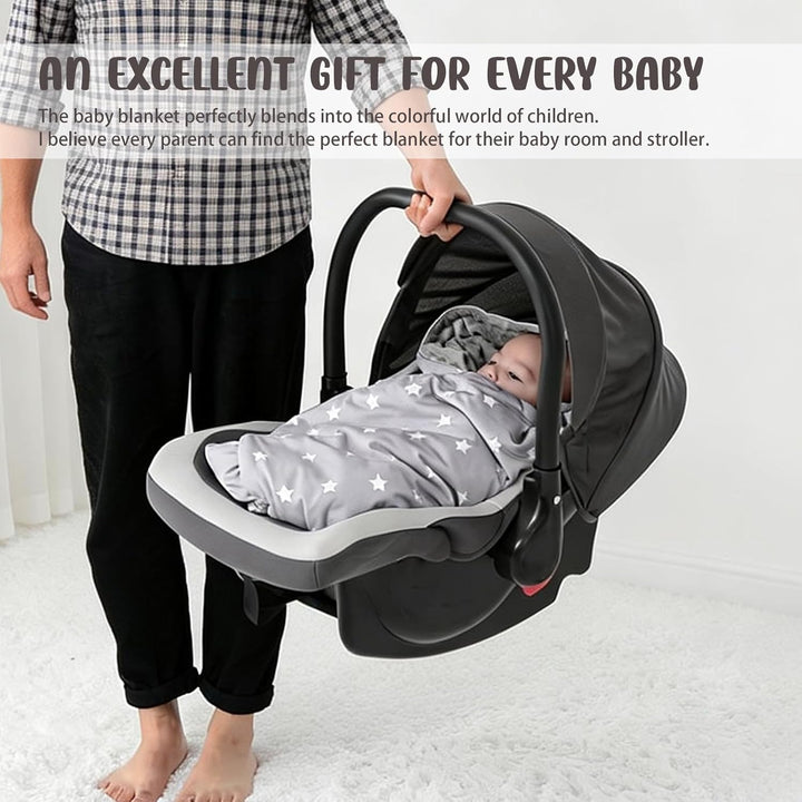 PORFOYO Baby Einschlagdecke, Kinderwagen Kuscheldecke, Babyschale Decke, Einschlagdecke Babyschale,